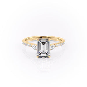 The Pave Pears Liv Set With A 2 Carat Emerald Lab Diamond