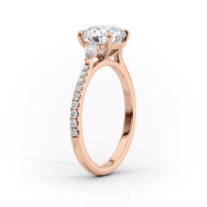 The Pave Pears Liv Set With A 2 Carat Marquise Lab Diamond