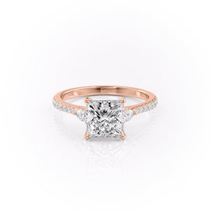 The Pave Pears Liv Set With A 5 Carat Princess Moissanite