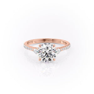 The Pave Pears Liv Set With A 3 Carat Round Moissanite