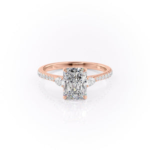 The Pave Pears Liv Set With A 2 Carat Radiant Lab Diamond