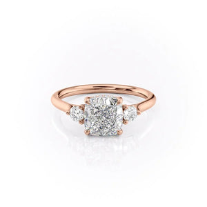 The Lia Set With A Cushion Moissanite