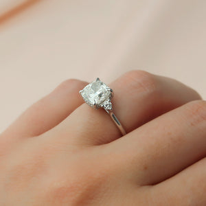 The Lia Set With A Cushion Moissanite