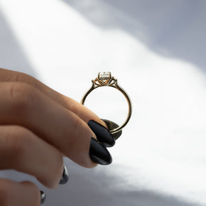 The Lia Set With A Cushion Moissanite