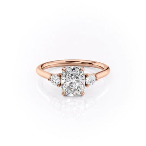 The Lia Set With A Elongated Cushion Moissanite