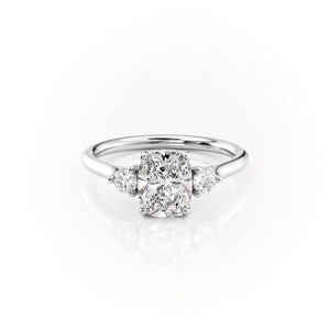 The Lia Set With A Elongated Cushion Moissanite