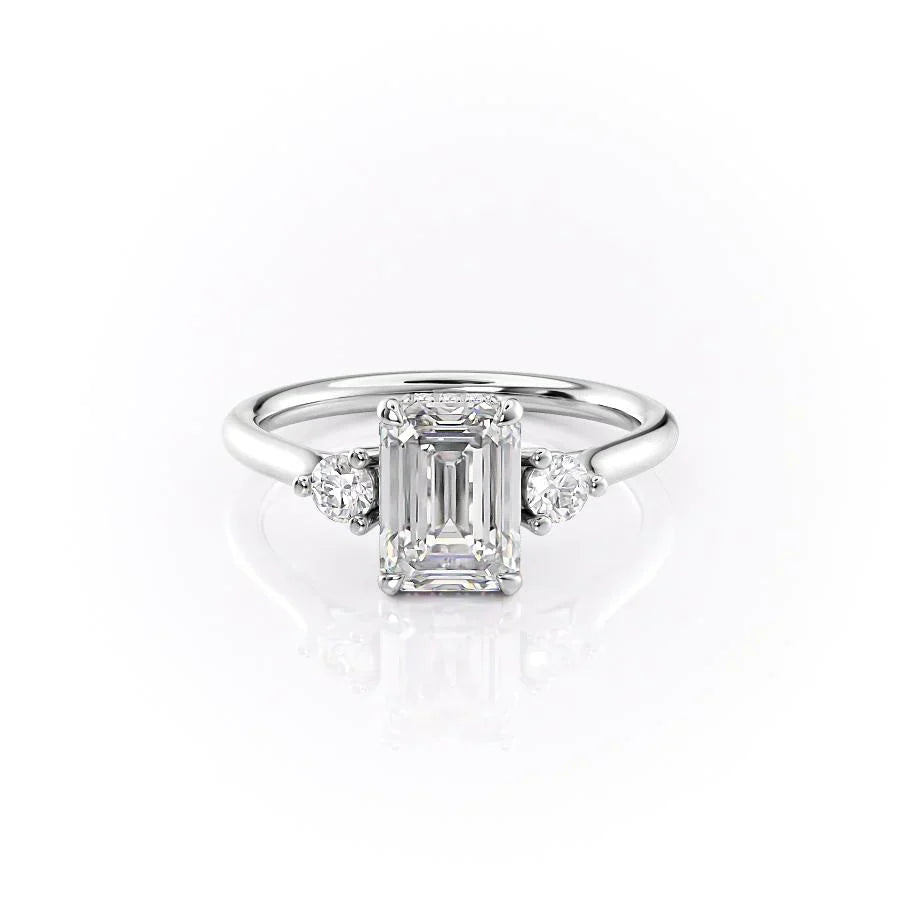 The Lia Set With A 2 Carat Emerald Lab Diamond