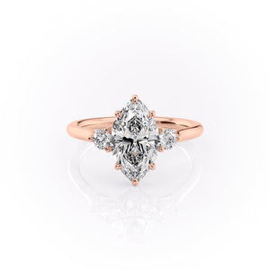 The Lia Set With A 2 Carat Marquise Lab Diamond