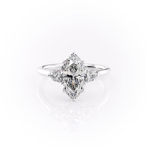 The Lia Set With A 1 Carat Marquise Lab Diamond