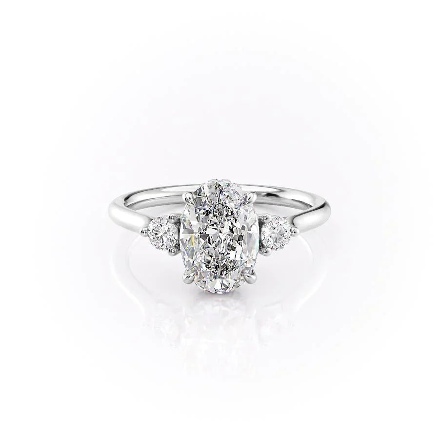 The Lia Set With A 2.5 Carat Oval Moissanite