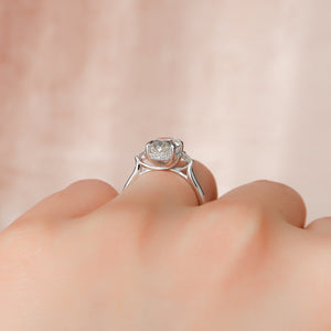 The Lia Set With A 1.5 Carat Oval Lab Diamond