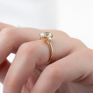 The Lia Set With A 1 Carat Oval Lab Diamond