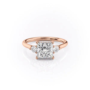 The Lia Set With A 2.5 Carat Princess Moissanite