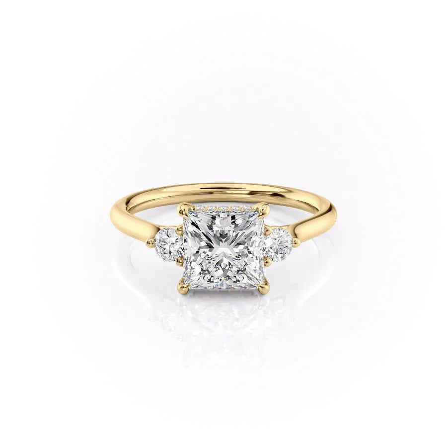 The Lia Set With A 1 Carat Princess Lab Diamond