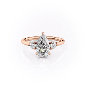 The Lia Set With A Pear Moissanite