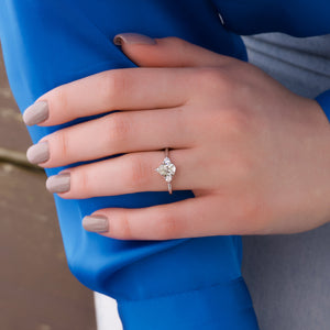 The Lia Set With A 1.5 Carat Pear Lab Diamond