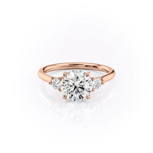 The Lia Set With A Round Moissanite