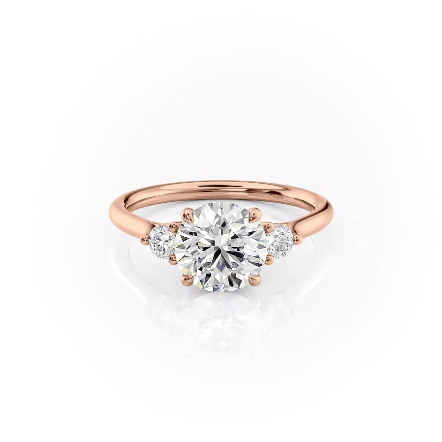 The Lia Set With A 4.5 Carat Round Moissanite