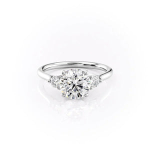 The Lia Set With A 3 Carat Round Lab Diamond