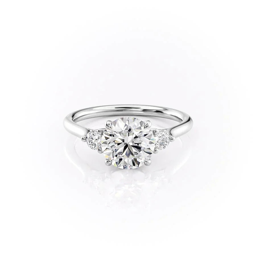 The Lia Set With A 3.5 Carat Round Moissanite
