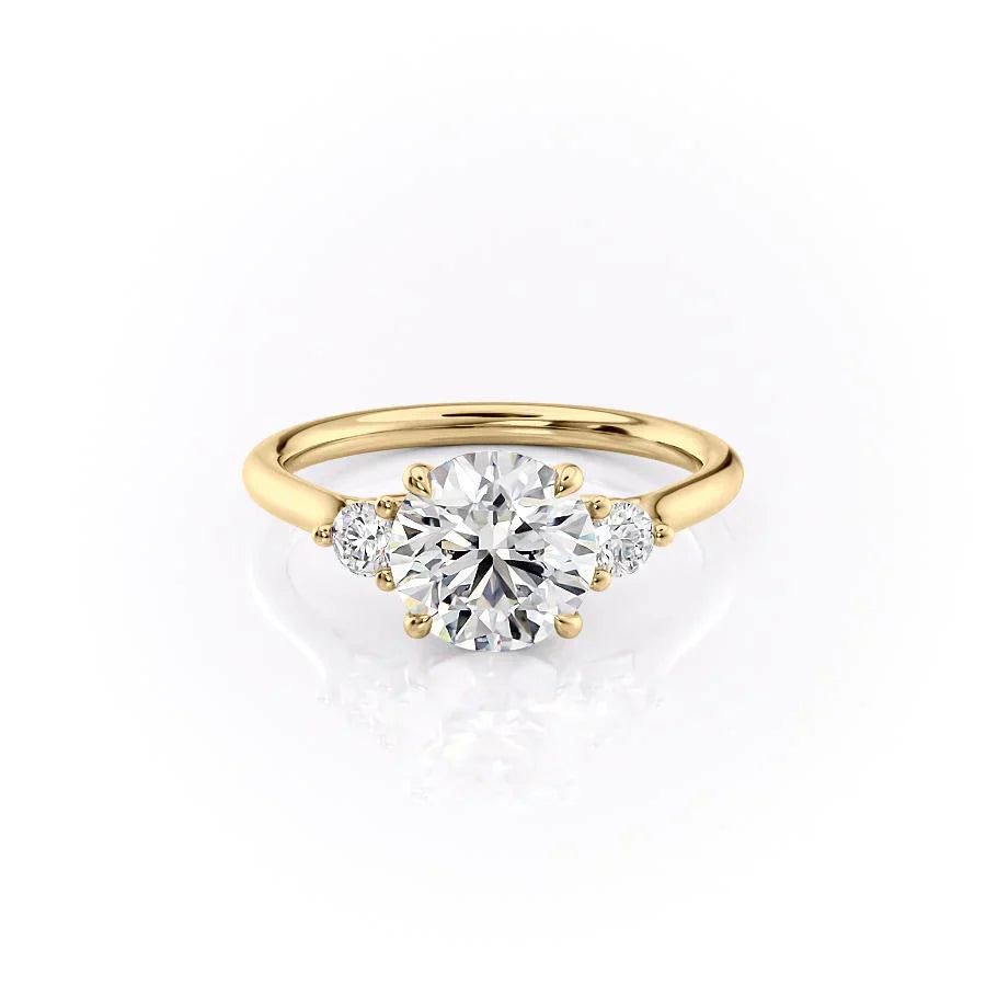 The Lia Set With A 2.5 Carat Round Lab Diamond
