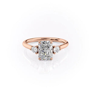The Lia Set With A 2.5 Carat Radiant Moissanite