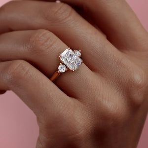 The Lia Set With A 3.5 Carat Radiant Moissanite