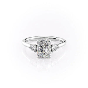 The Lia Set With A 3 Carat Radiant Lab Diamond