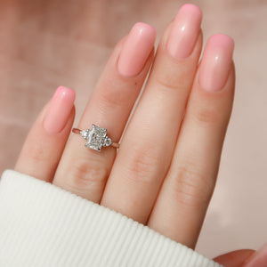 The Lia Set With A Radiant Moissanite