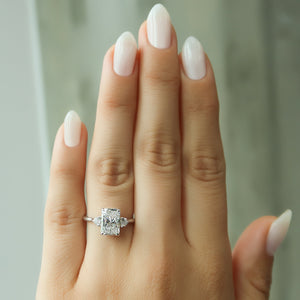 The Lia Set With A Radiant Moissanite