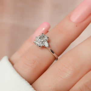 The Lia Set With A Radiant Moissanite