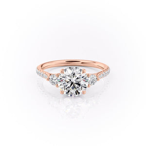 The Pave Lia Set With A 2 Carat Round Moissanite