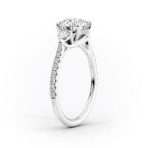 The Pave Lia Set With A 3 Carat Radiant Lab Diamond