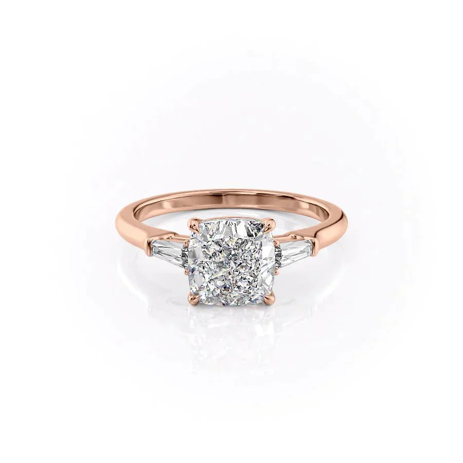 The Liv Set With A 1 Carat Cushion Lab Diamond