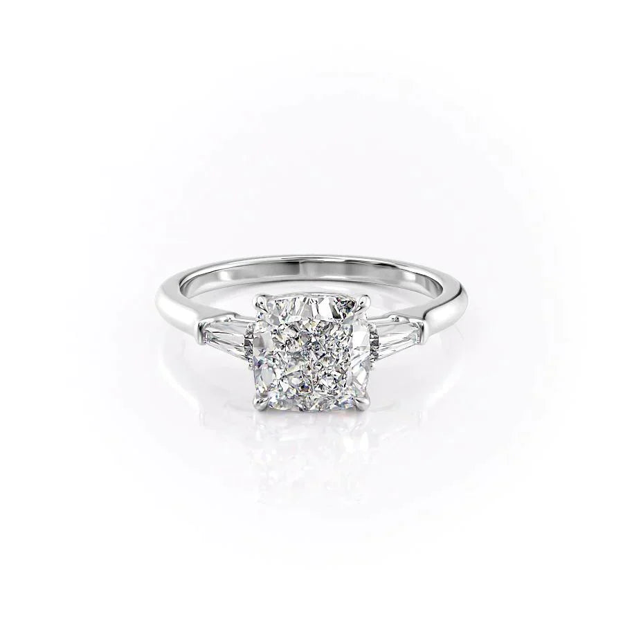 The Liv Set With A 1.5 Carat Cushion Lab Diamond