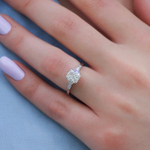 The Liv Set With A Cushion Moissanite