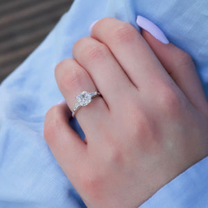 The Liv Set With A 2 Carat Cushion Lab Diamond