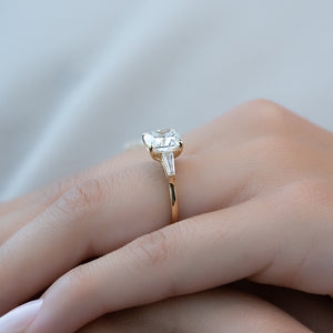 The Liv Set With A 1 Carat Cushion Lab Diamond
