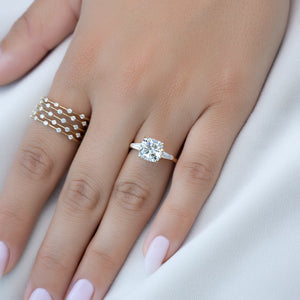 The Liv Set With A Cushion Moissanite