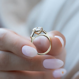 The Liv Set With A 1 Carat Cushion Lab Diamond