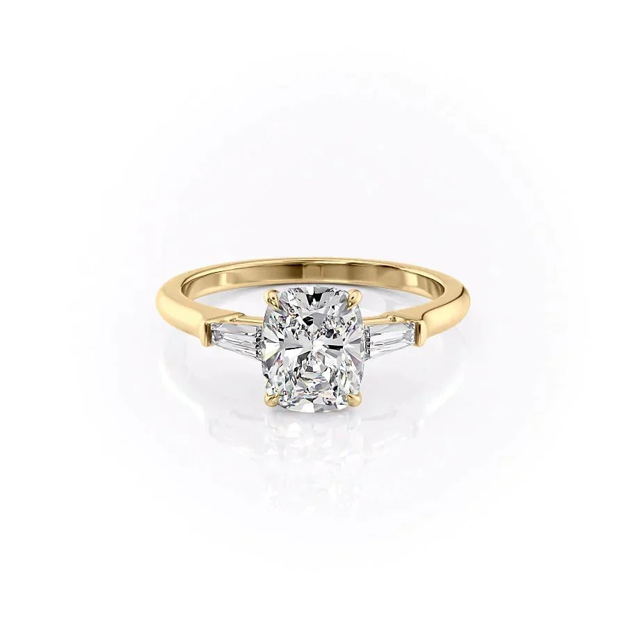 The Liv Set With A Elongated Cushion Lab Diamond