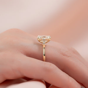 The Liv Set With A Elongated Cushion Moissanite