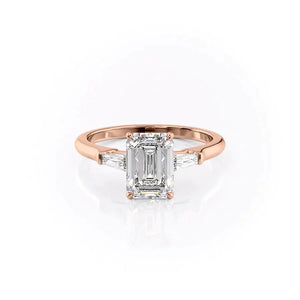 The Liv Set With A 1.5 Carat Emerald Moissanite