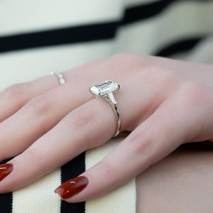 The Liv Set With A 3 Carat Emerald Lab Diamond