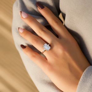 The Liv Set With A 3 Carat Emerald Lab Diamond