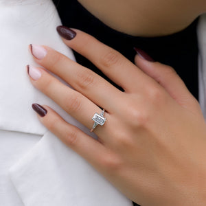 The Liv Set With A 3 Carat Emerald Lab Diamond