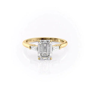The Liv Set With A 3.5 Carat Emerald Moissanite