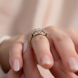 The Liv Set With A 1 Carat Emerald Lab Diamond