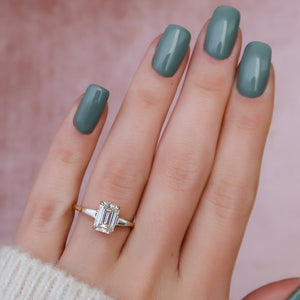 The Liv Set With A 1 Carat Emerald Lab Diamond