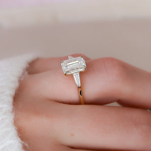 The Liv Set With A 1 Carat Emerald Lab Diamond